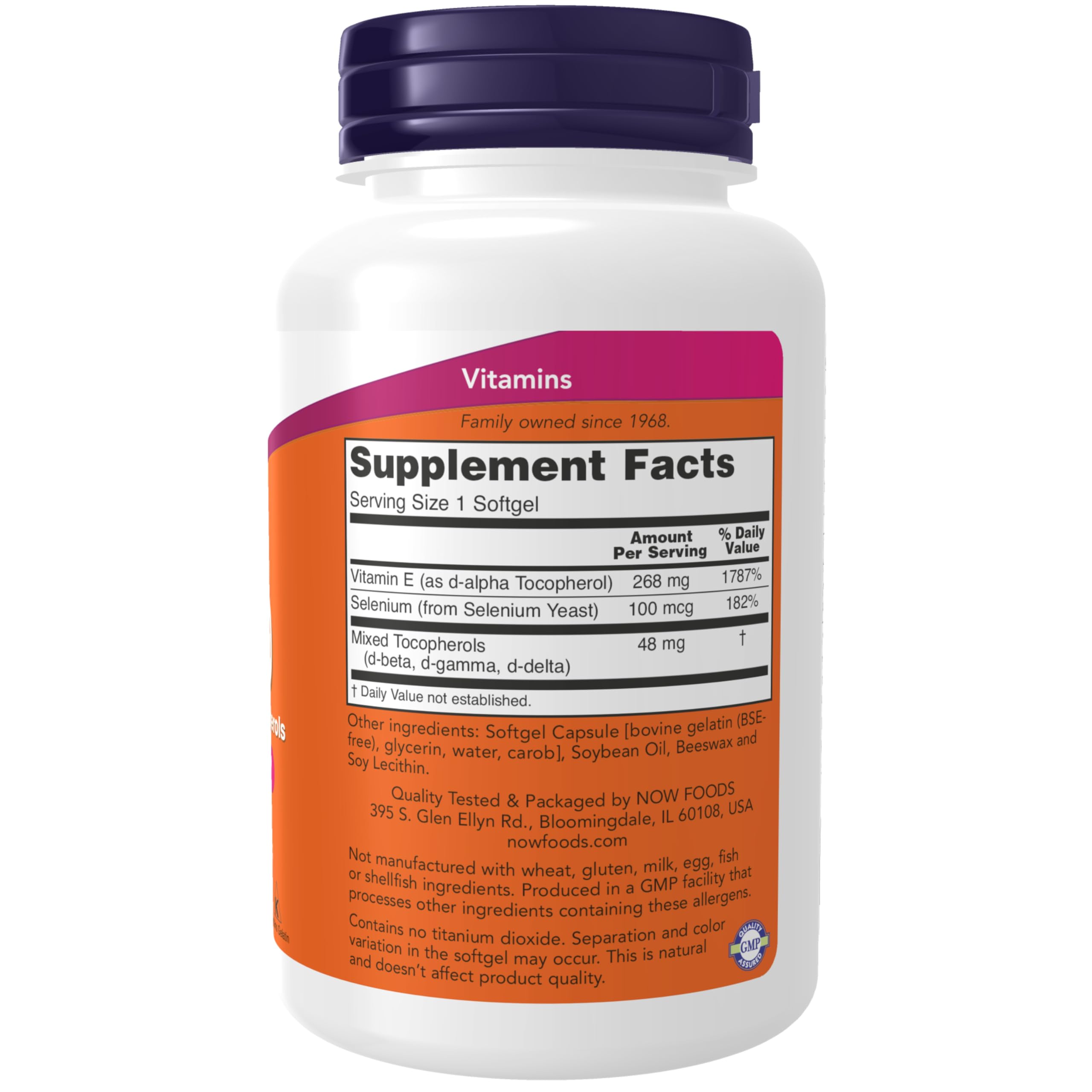 Foto 3 pulgar | Suplementos Now: Vitamina E-400 Ui, Mezcla De Tocoferoles, 100 G - Venta Internacional.