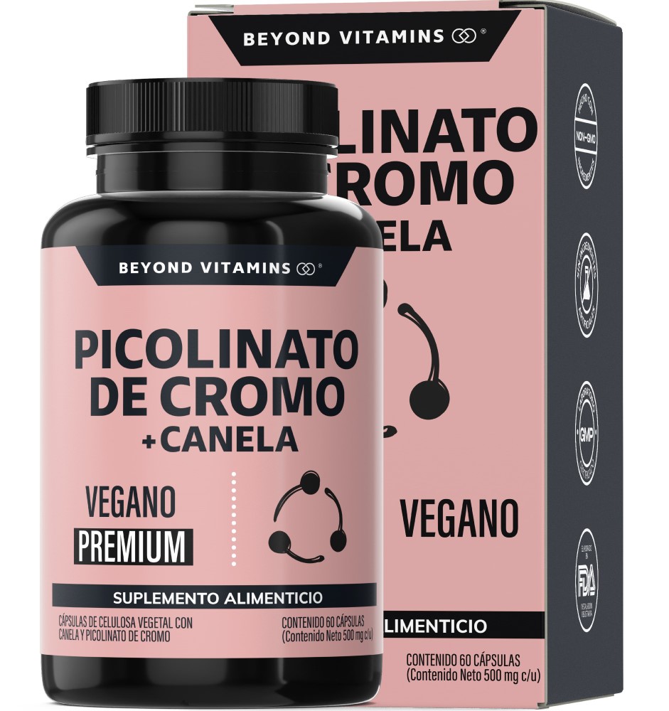 Foto 1 | Suplemento Alimenticio Beyond Vitamins Picolinato De Cromo Con Canela 60 Cápsulas