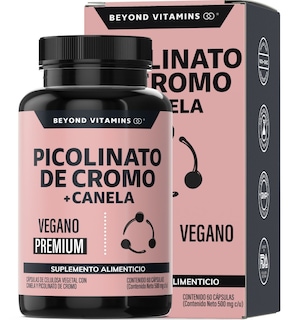 Foto 1 | Suplemento Alimenticio Beyond Vitamins Picolinato De Cromo Con Canela 60 Cápsulas