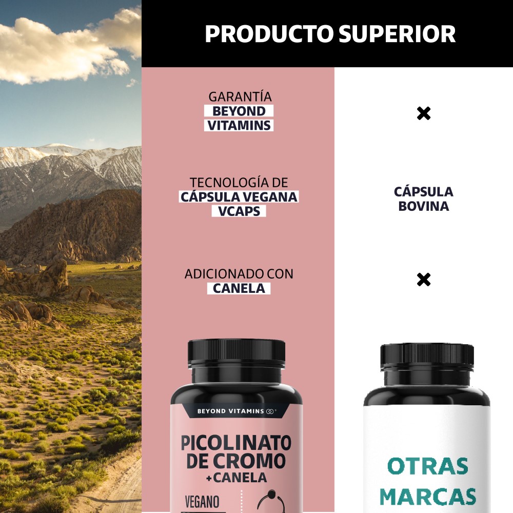 Foto 4 pulgar | Suplemento Alimenticio Beyond Vitamins Picolinato De Cromo Con Canela 60 Cápsulas