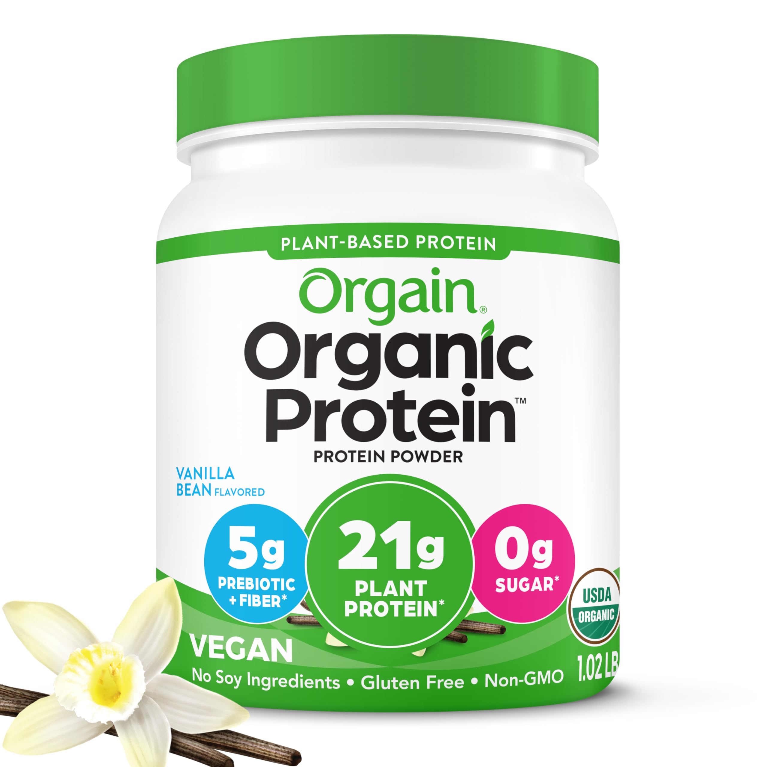 Foto 2 pulgar | Proteína En Polvo De Origen Vegetal Orgain Sweet Vanilla 462 G - Venta Internacional.