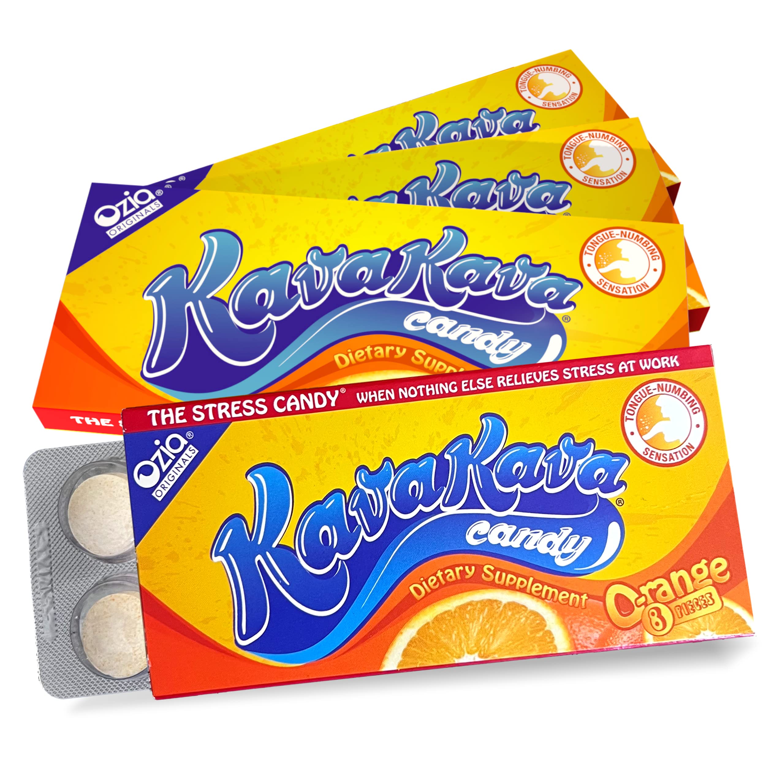 Foto 2 pulgar | Kava Kava Candy Ozia Originals, 4 Paquetes, 32 Caramelos De Color Naranja - Venta Internacional.