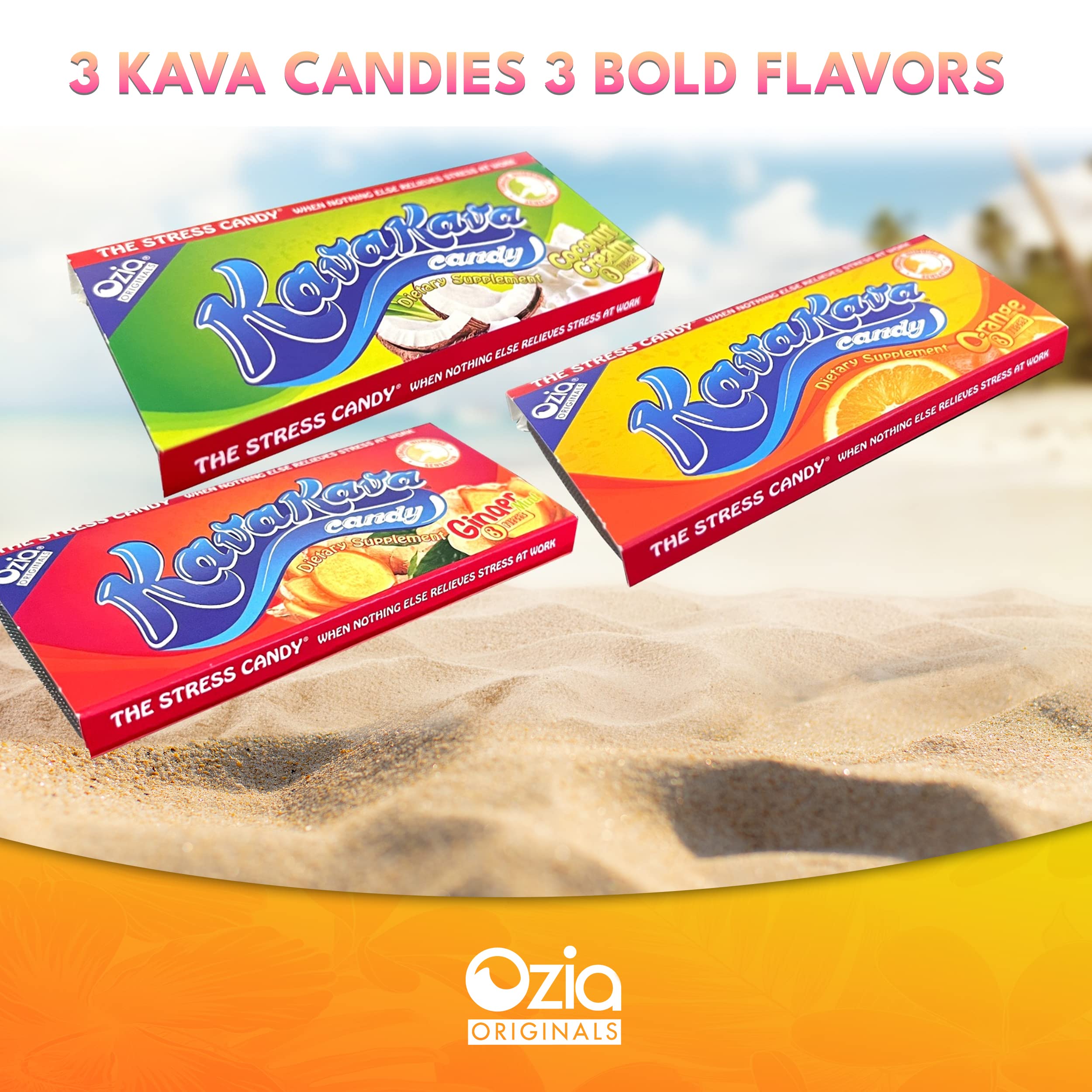 Foto 7 pulgar | Kava Kava Candy Ozia Originals, 4 Paquetes, 32 Caramelos De Color Naranja - Venta Internacional.