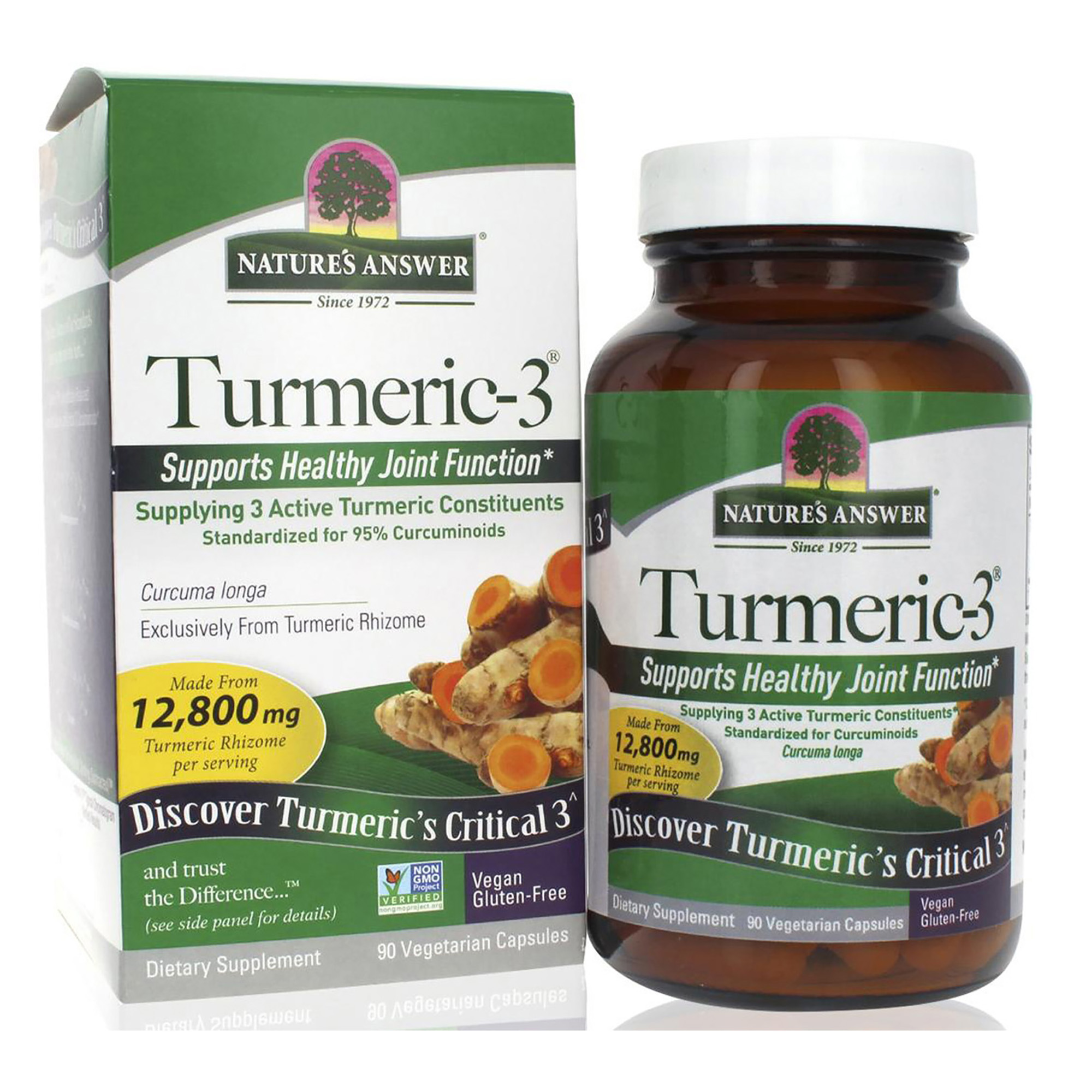Foto 2 pulgar | Suplemento Natures Answer Turmeric-3 90 Cápsulas 12,8 G - Venta Internacional.