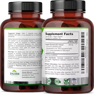 Foto 3 | Zazzee Naturals Gymnema Sylvestre 7500mg Regulación Del Azúcar, Perdida De Peso 120 Cápsulas