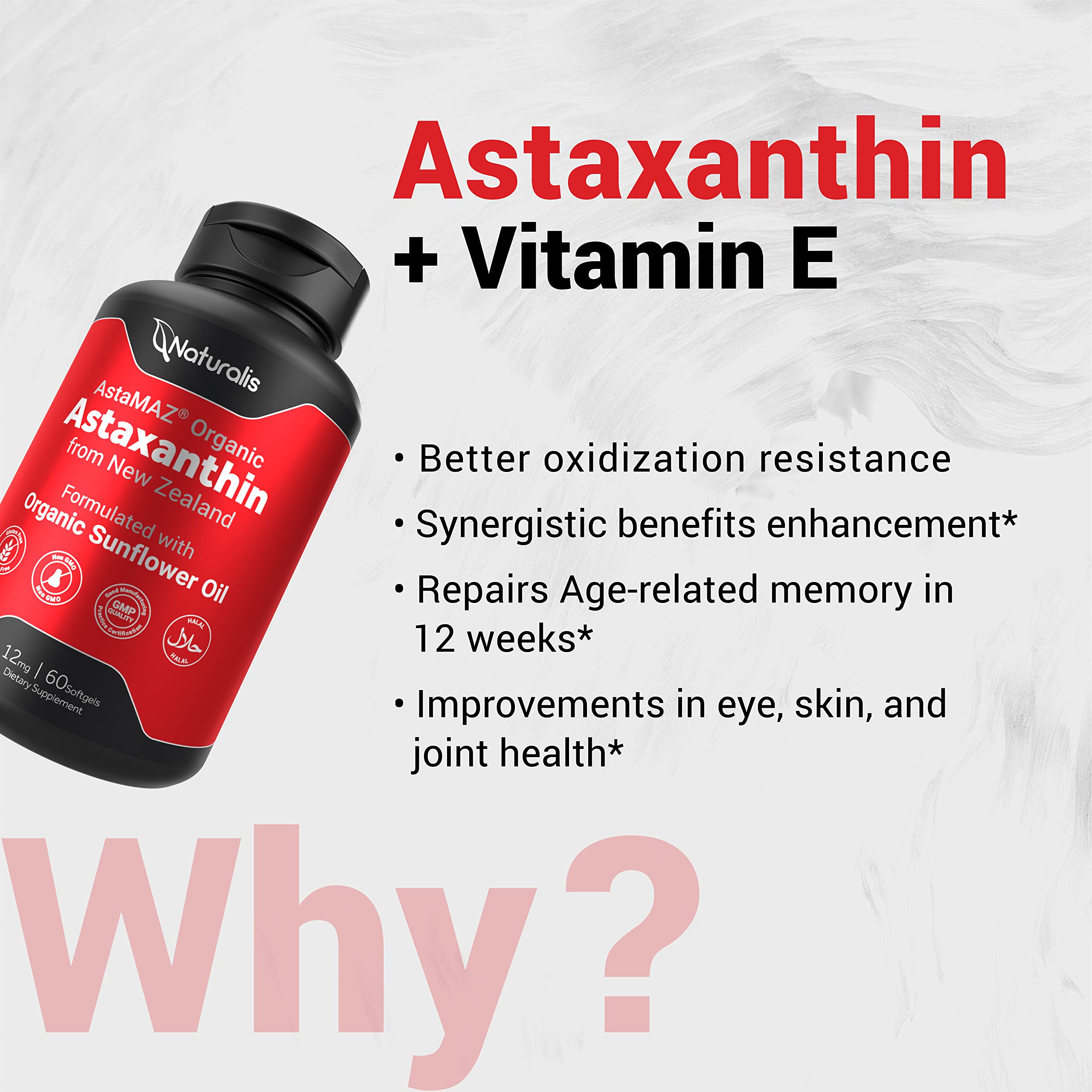Foto 4 | Supplement Naturalis New Zealand Astaxantina 12 Mg 60 Cápsulas Blandas - Venta Internacional.