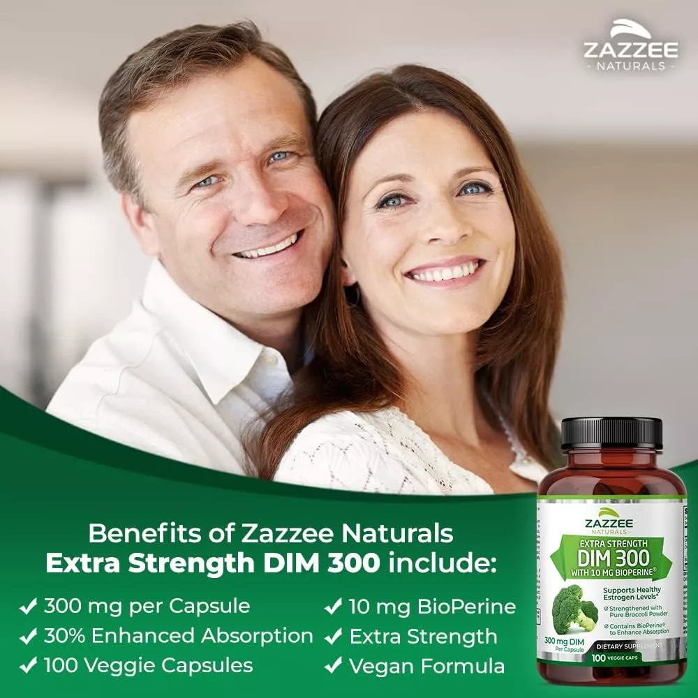 Foto 5 pulgar | Suplemento Zazzee Dim Bioperine 300 Mg Brócoli Orgánico, Ayuda A La Piel, Hormonas Y Antioxidante  100 Cápsulas