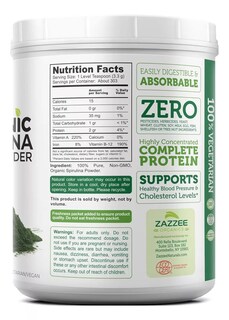 Foto 3 | Suplemento Zazzee Organic Spirulina Polvo Para Apoyo Digestivo, Y Energía 1kg