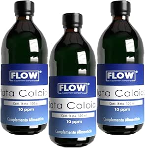 Foto 2 pulgar | Minerales Y Suplementos Flow Supplements 3 Pack (1.5 Lt) - Plata Coloidal Pura 10ppm De 500 Ml C/u