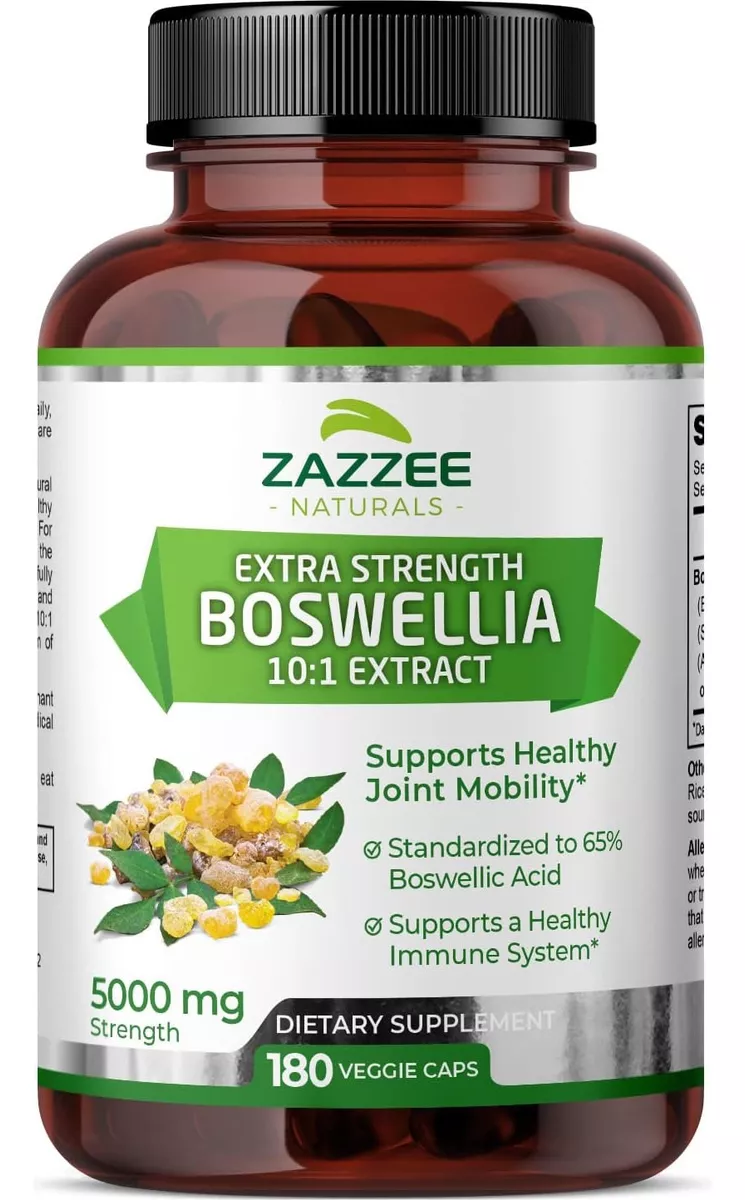 Foto 2 pulgar | Suplemento Zazzee Naturals Boswellia 5000 Mg Antiinflamatorio Para Artritis Y Asma 180 Cápsulas
