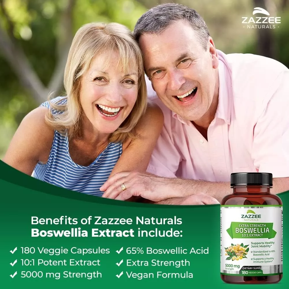 Foto 4 pulgar | Suplemento Zazzee Naturals Boswellia 5000 Mg Antiinflamatorio Para Artritis Y Asma 180 Cápsulas