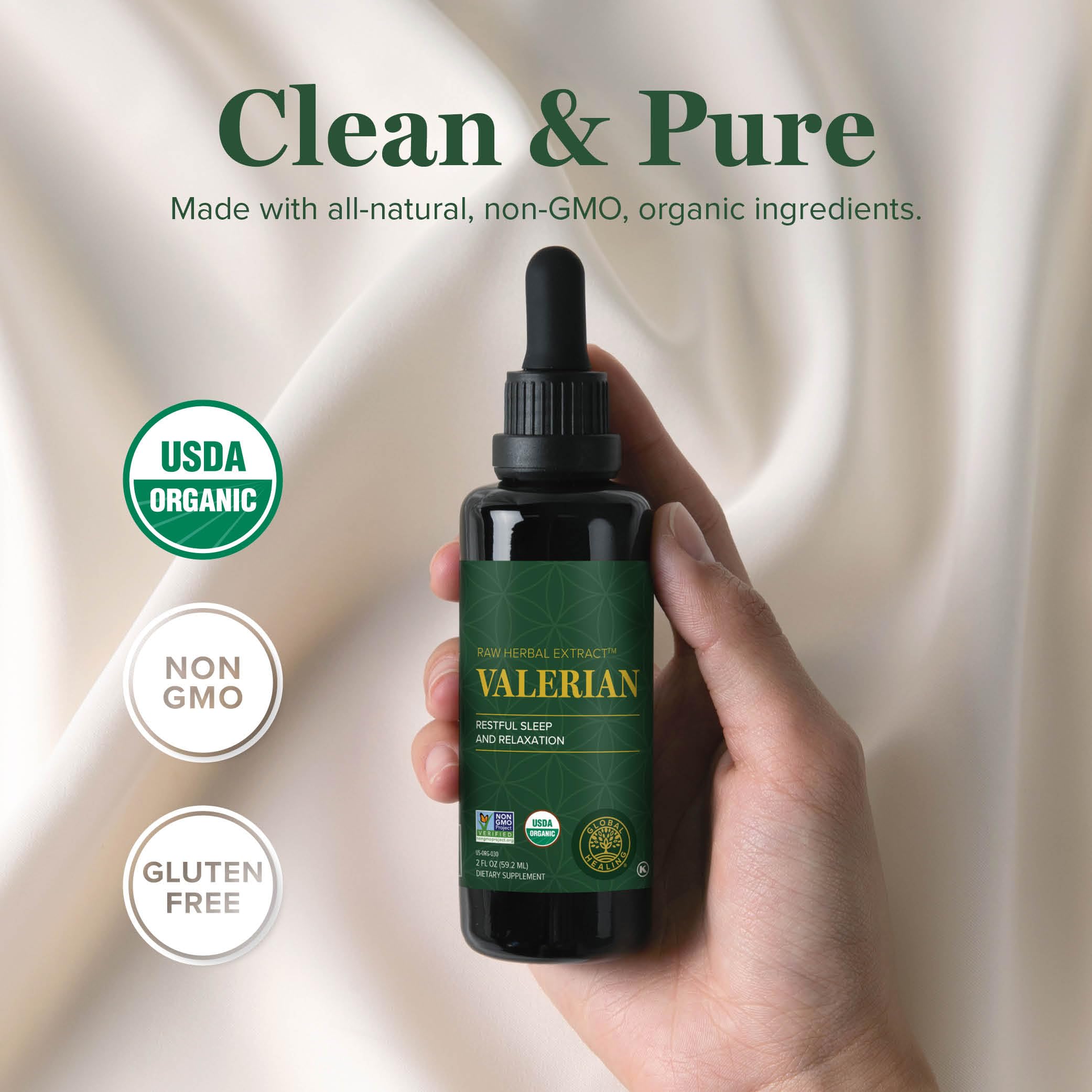 Foto 5 pulgar | Suplemento Global Healing: Extracto De Raíz De Valeriana, 60 Ml - Venta Internacional.