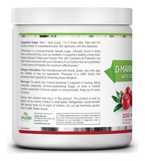 Foto 4 | Suplemento Zazzee D-mannose Powder 2000 Mg Arándano Próbioticos 184 G