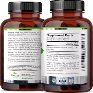 Foto 4 | Zazzee Alpha Gpc Choline Potencia Tu Mente Y Rendimiento 600 Mg 75 Cápsulas