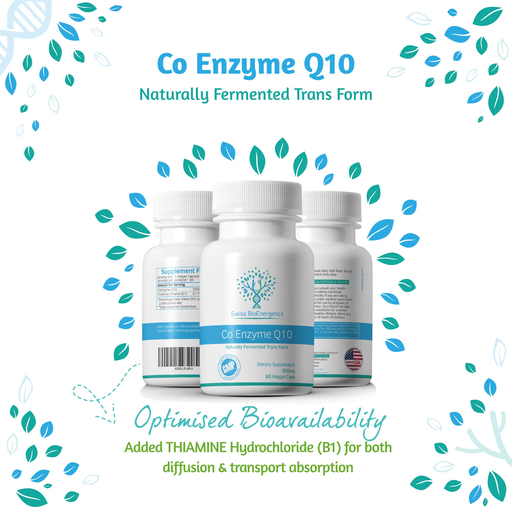 Foto 7 pulgar | Suplemento De Coenzima Q10 (coenzima Q10, Coenzima Q10, 300 Mg, 60 Mg), De Swiss Bioenergetics  - Venta Internacional.