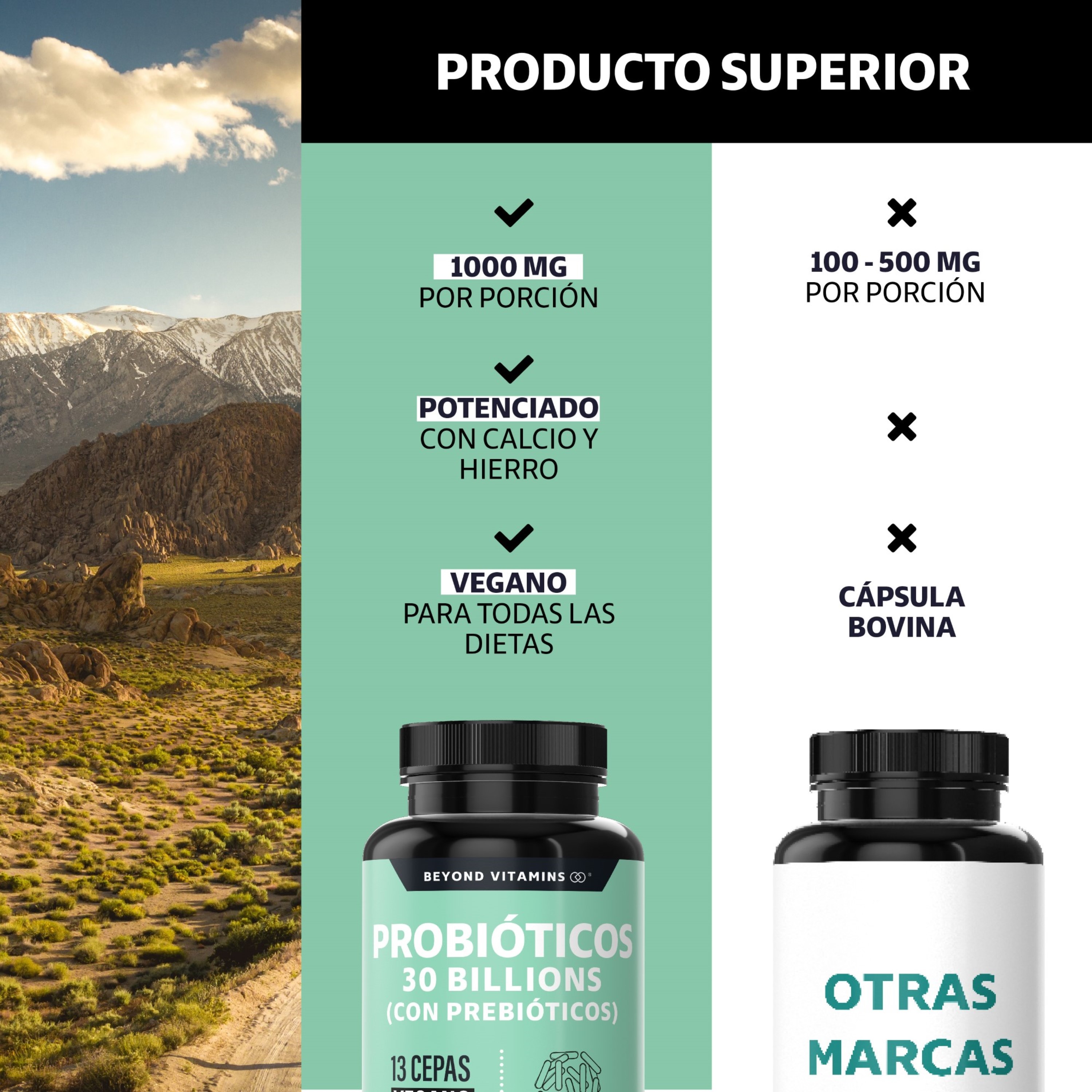 Foto 4 pulgar | Suplemento Alimenticio Probioticos 30 Billion Prebióticos Inulina De Agave 13 Cepas Beyond Vitamins 60 Cápsulas