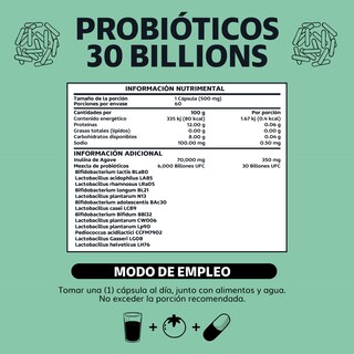 Foto 6 | Suplemento Alimenticio Probioticos 30 Billion Prebióticos Inulina De Agave 13 Cepas Beyond Vitamins 60 Cápsulas
