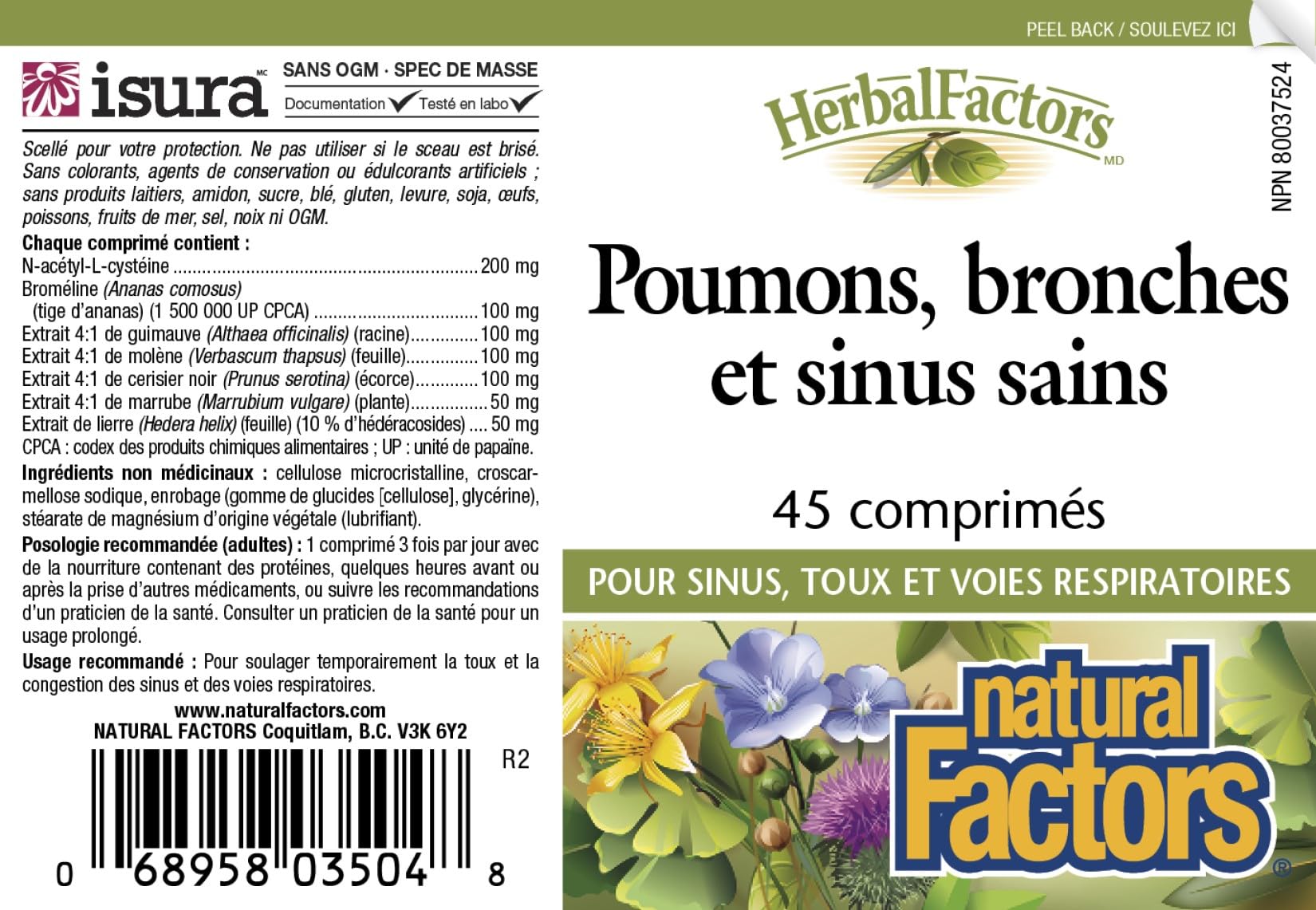 Foto 5 pulgar | Complemente Los Factores Naturales Para La Salud Pulmonar, Bronquial Y Sinusal - Venta Internacional.