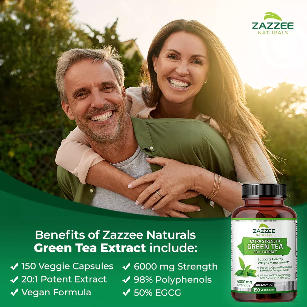 Foto 6 pulgar | Suplemento Zazzee Naturals Green Tea 6000mg : Antioxidantes, Energía Y Apoyo En La Pérdida De Pso Y Grasa 150 Cápsulas