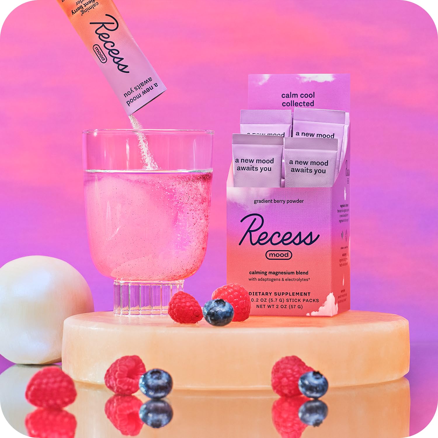 Foto 3 pulgar | Suplemento Drink Recess Mood Powder Con L-treonato De Magnesio - Venta Internacional.