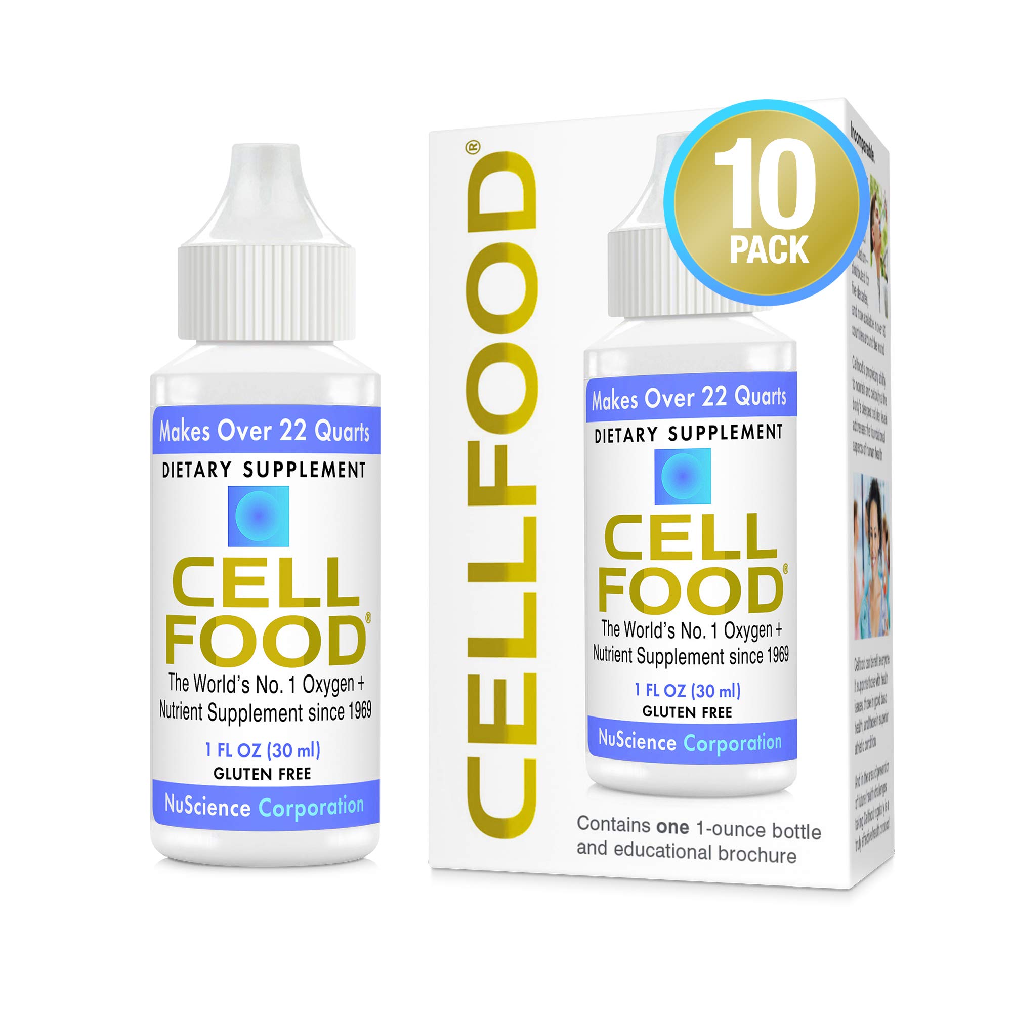 Suplemento Concentrado Líquido Cellfood, 30 Ml, Paquete De 10 - Venta Internacional.
