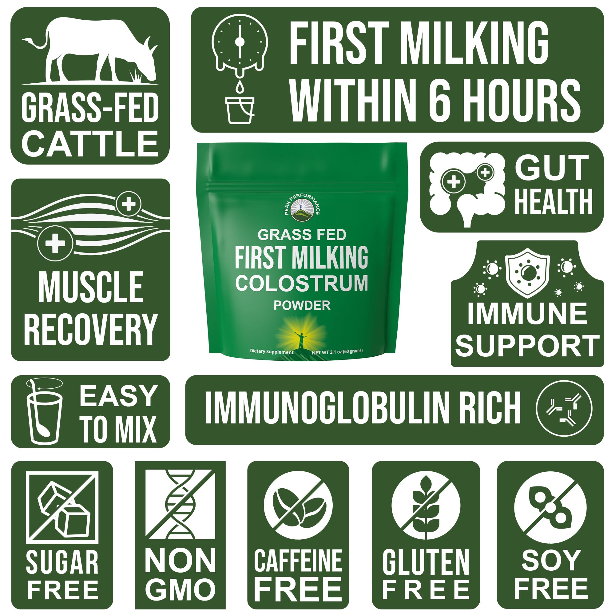 Foto 7 | Colostrum Powder Peak Performance First Ordeñando Animales Alimentados Con Pasto - Venta Internacional.