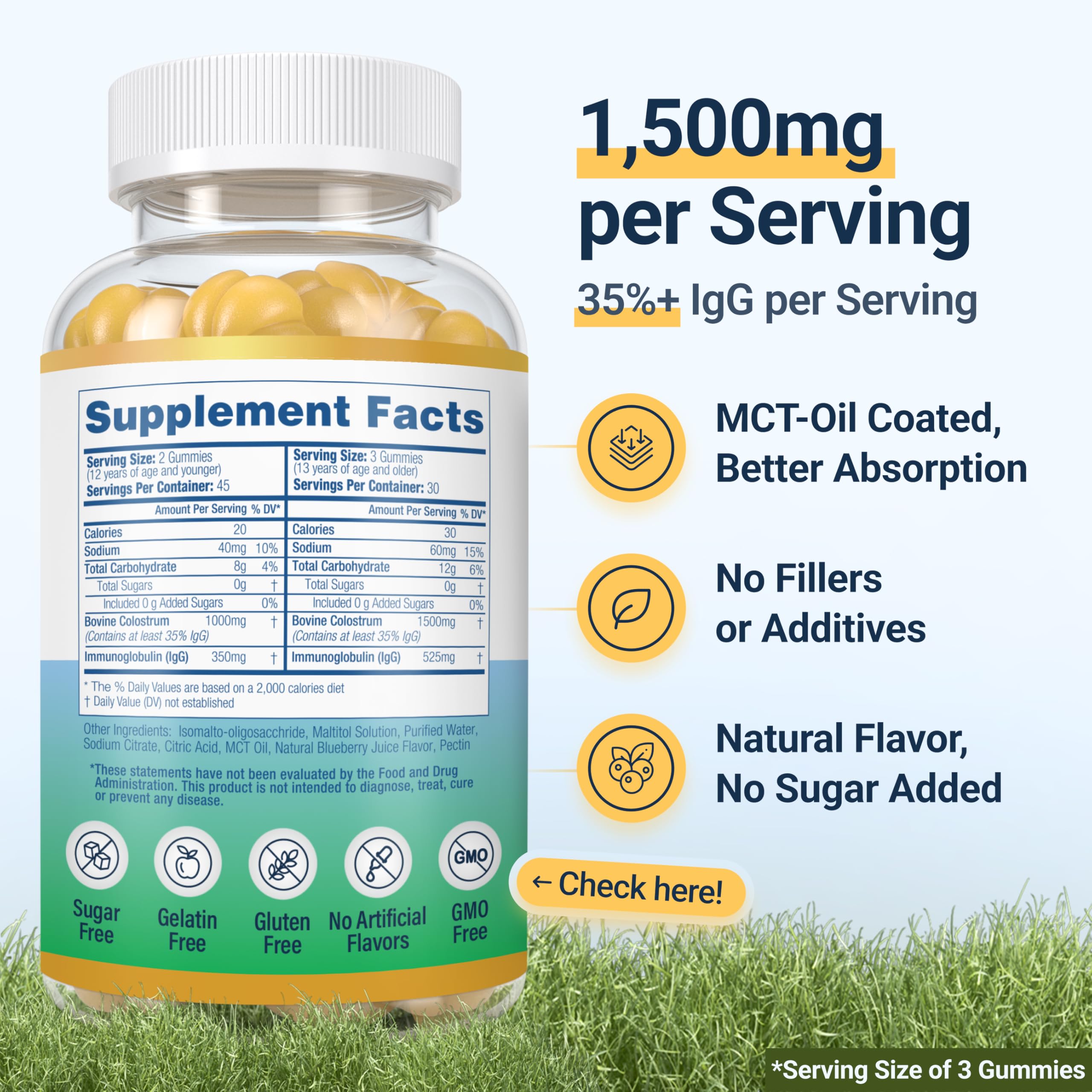 Foto 3 pulgar | Gomitas De Calostro Sin Azúcar Supplement Purify Life 1500 Mg - Venta Internacional.