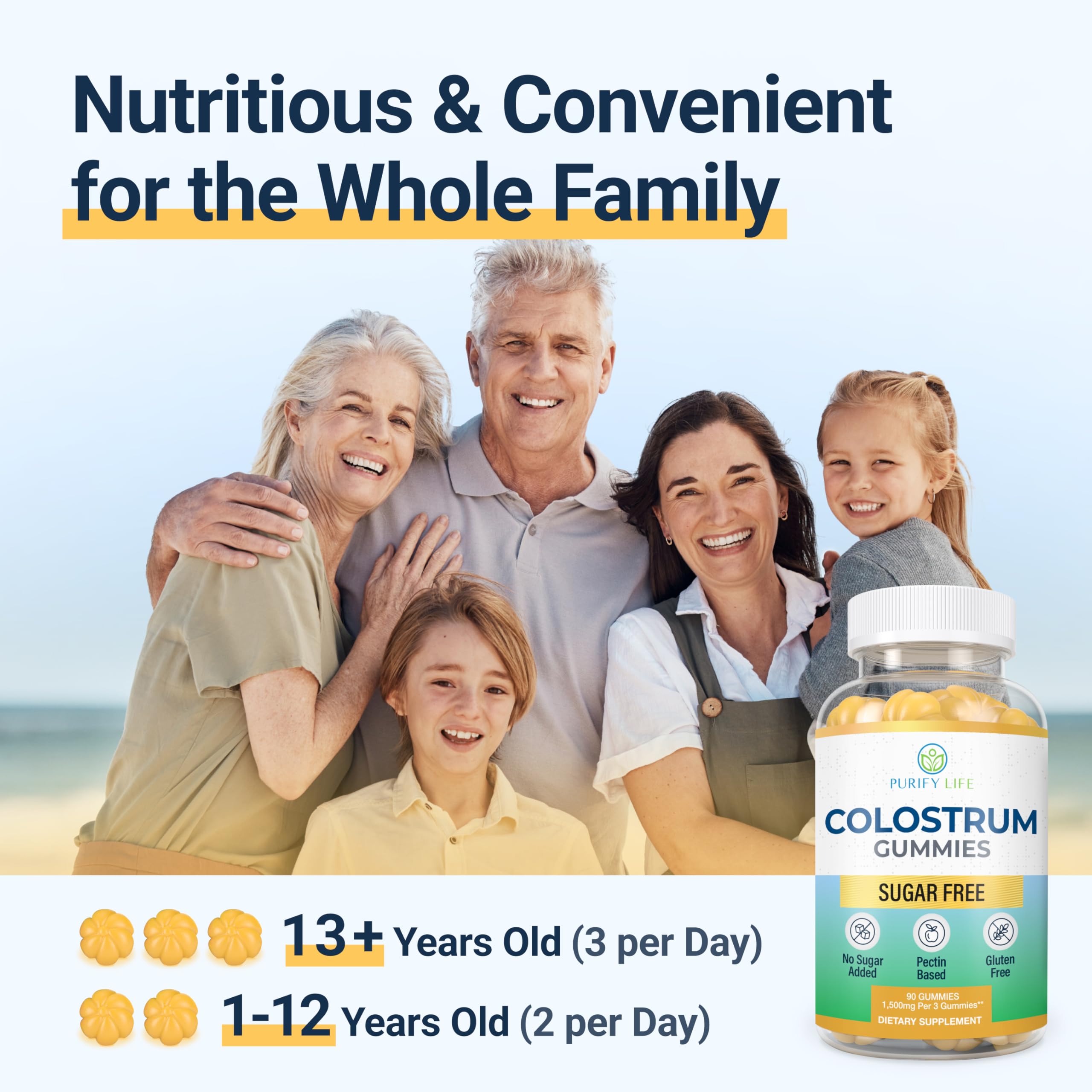 Foto 6 pulgar | Gomitas De Calostro Sin Azúcar Supplement Purify Life 1500 Mg - Venta Internacional.