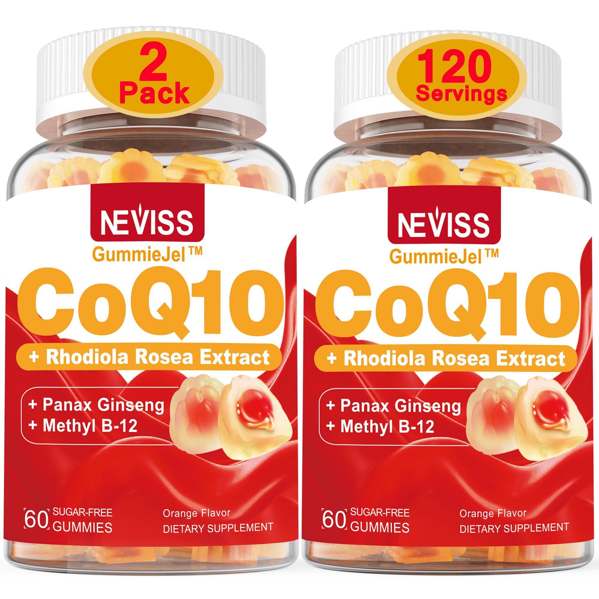 Foto 2 pulgar | Suplemento Para Gomitas Neviss Coq10-200 Mg, 400 Mg, Suministro Para 4 Meses - Venta Internacional.
