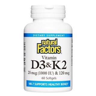 Foto 1 | Complemente Los Factores Naturales Con Vitamina D3 Y K2 1000 Ui/120 Mcg - Venta Internacional.