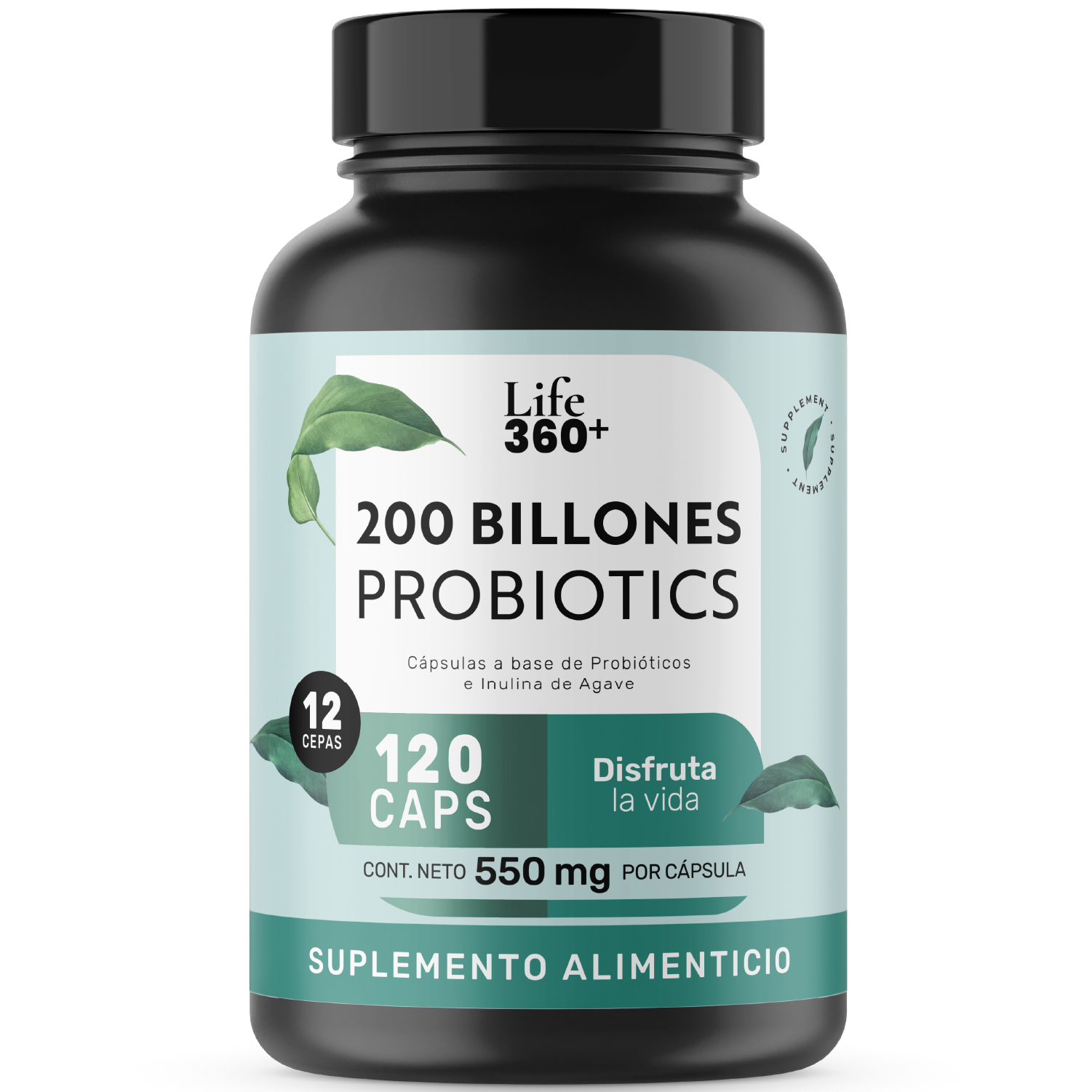 Foto 2 pulgar | Life 360+ 200 Billones Probiotics 120 Caps Probióticos