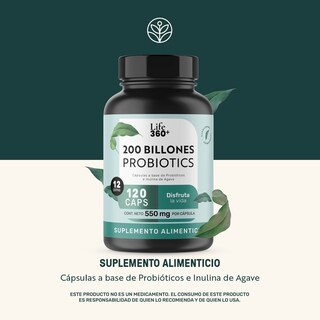 Foto 2 | Life 360+ 200 Billones Probiotics 120 Caps Probióticos