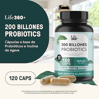 Foto 4 | Life 360+ 200 Billones Probiotics 120 Caps Probióticos