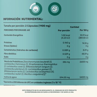 Foto 5 | Life 360+ 200 Billones Probiotics 120 Caps Probióticos