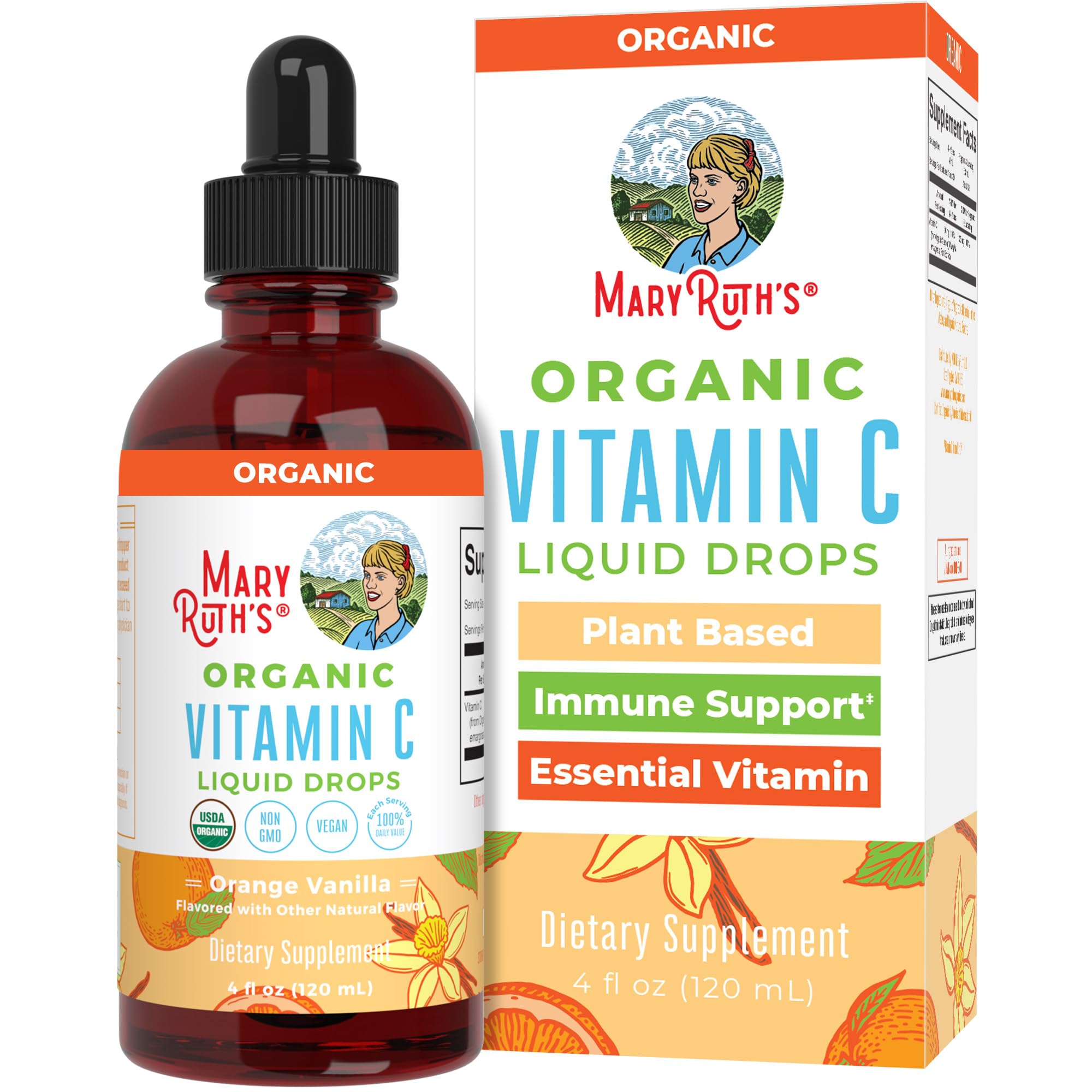 Foto 2 pulgar | Suplemento Líquido Orgánico De Vitamina C De Maryruth, 120 Ml, Vegano - Venta Internacional.
