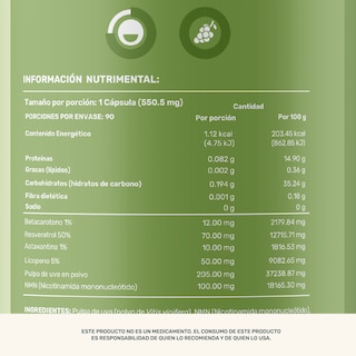 Foto 5 | Life 360+ Nmn & Antiox-mix 90 Caps Resveratrol Betacaroteno
