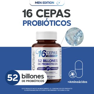 Foto 2 | Megabiotic Men Edition 16 Cepas 52 Billones 60 Caps Creatina