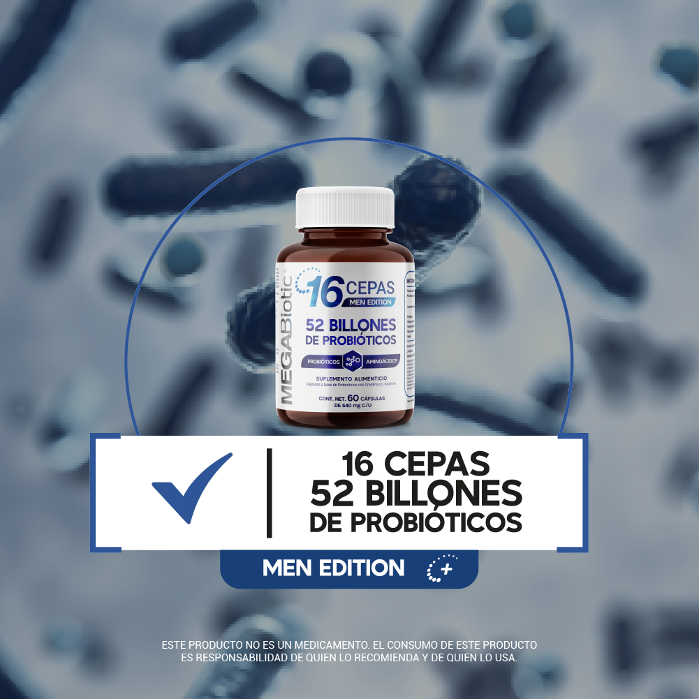 Foto 4 | Megabiotic Men Edition 16 Cepas 52 Billones 60 Caps Creatina