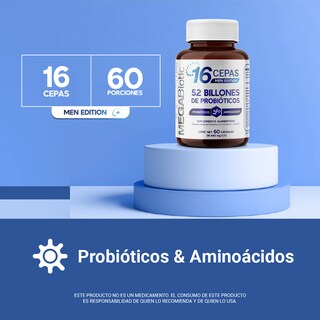 Foto 6 | Megabiotic Men Edition 16 Cepas 52 Billones 60 Caps Creatina