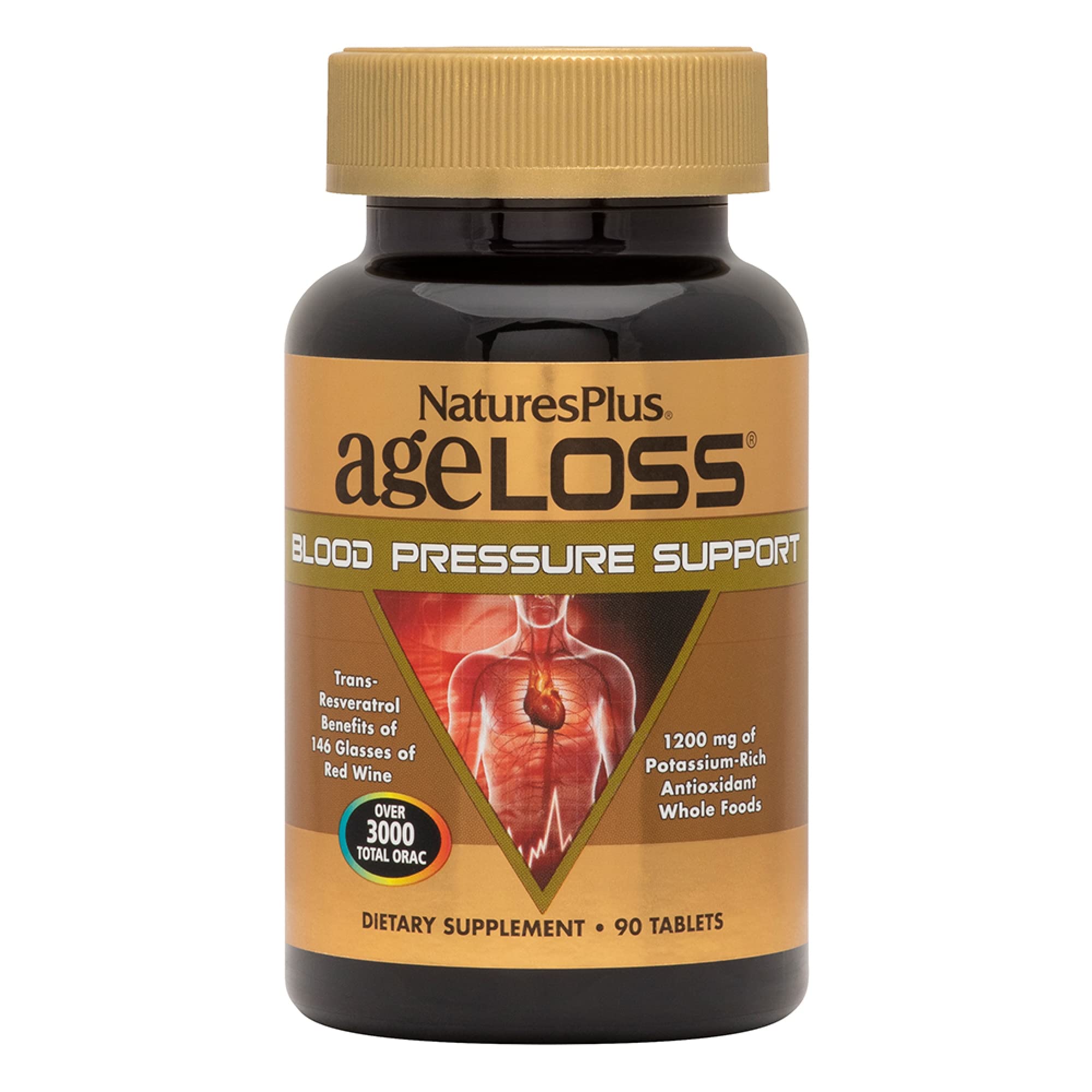 Suplemento Natures Plus Ageloss Blood Pressure 90 Comprimidos - Venta Internacional.