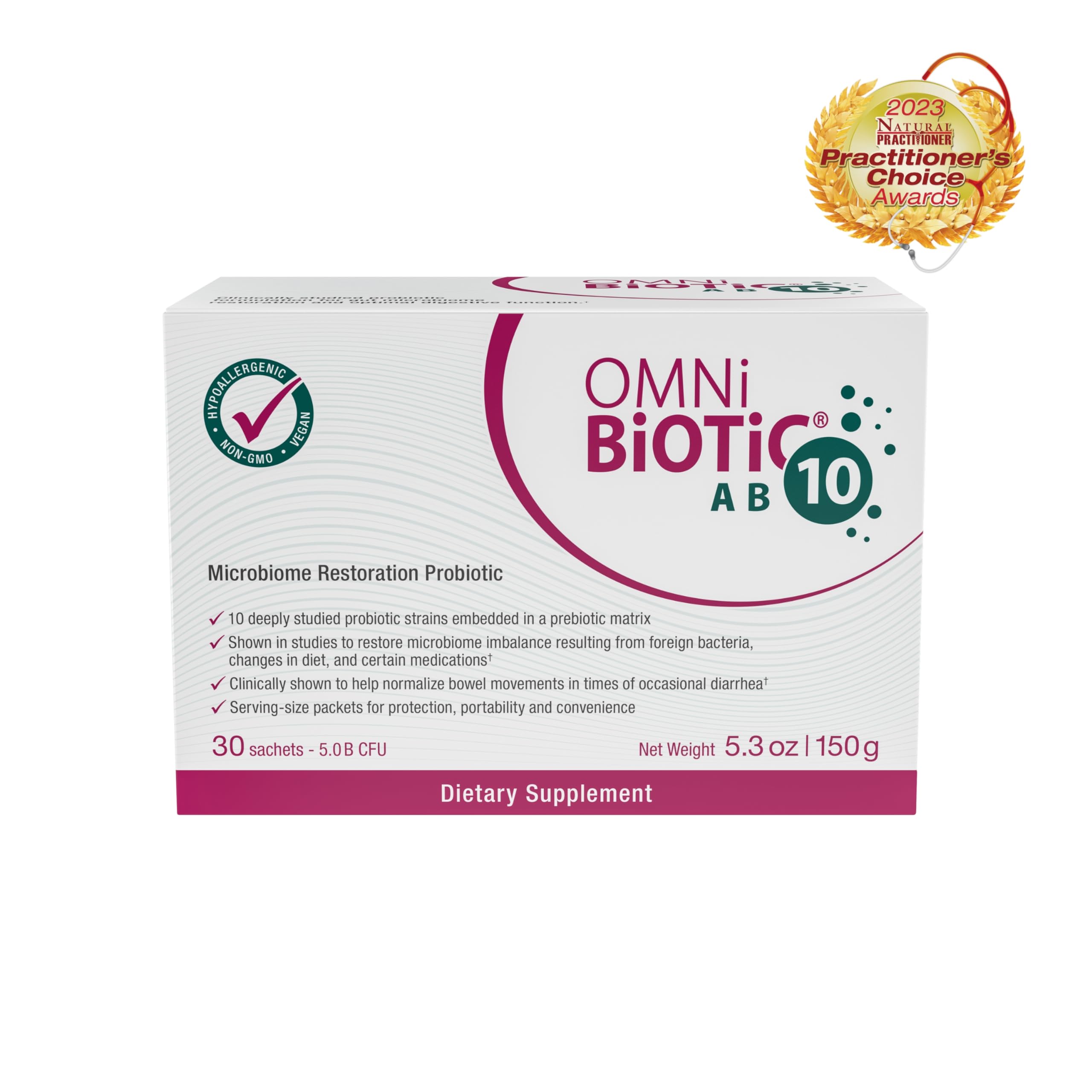 Foto 3 pulgar | Probiótico Omni Biotic Ab 10, Vegano, Probado Clínicamente, Paquete De 30 - Venta Internacional.
