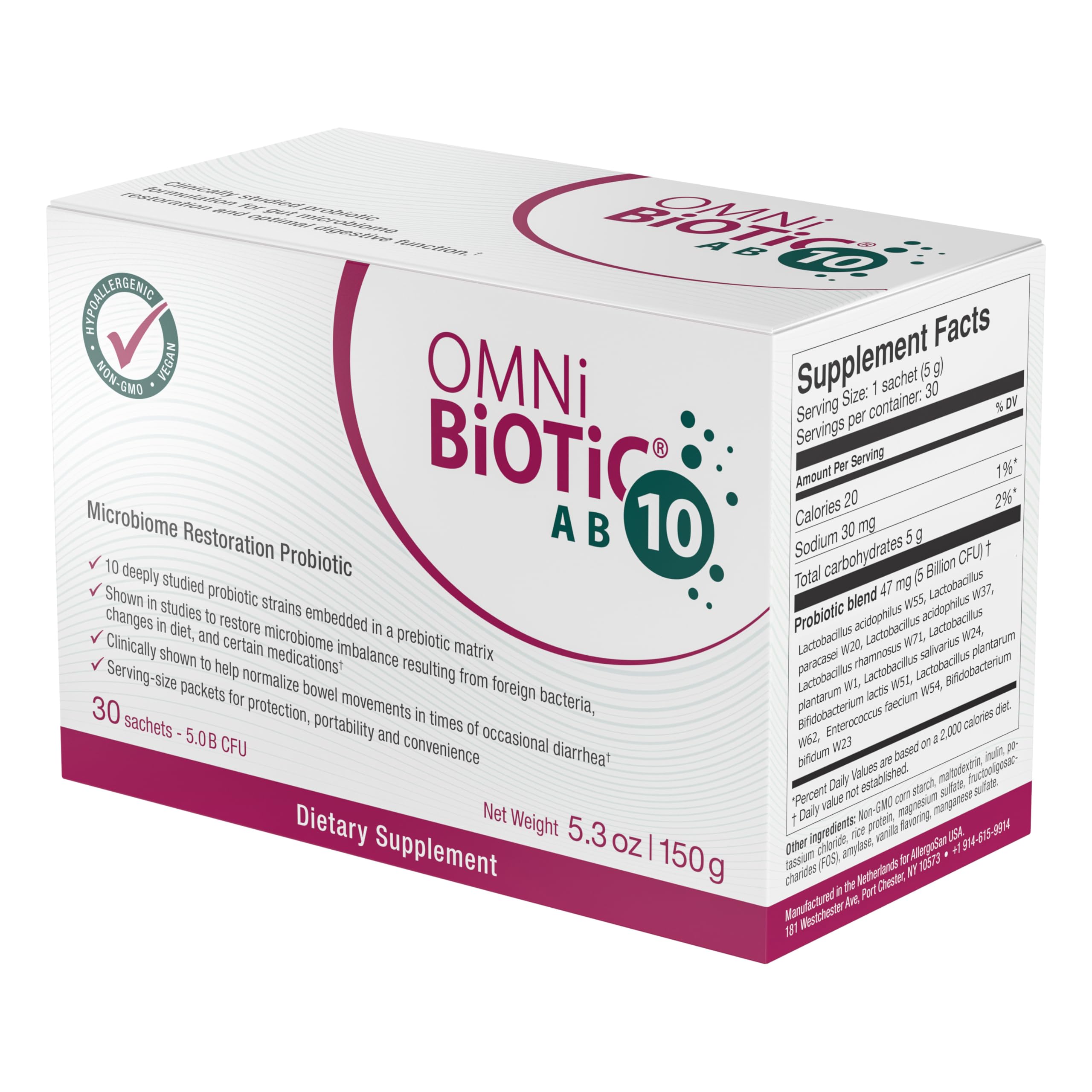 Foto 6 pulgar | Probiótico Omni Biotic Ab 10, Vegano, Probado Clínicamente, Paquete De 30 - Venta Internacional.
