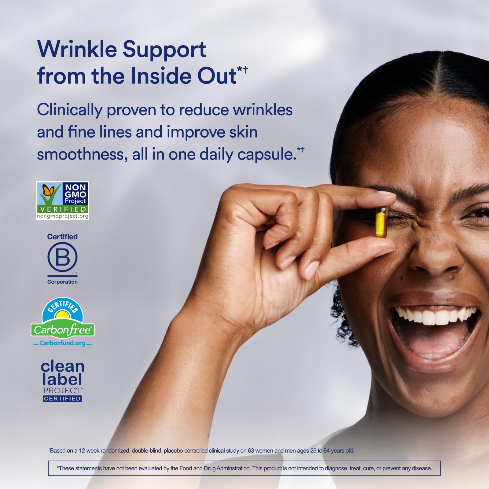 Foto 3 pulgar | Supplement Ritual Hyacera Skin Wrinkle Support, Suministro De 30 Días - Venta Internacional.