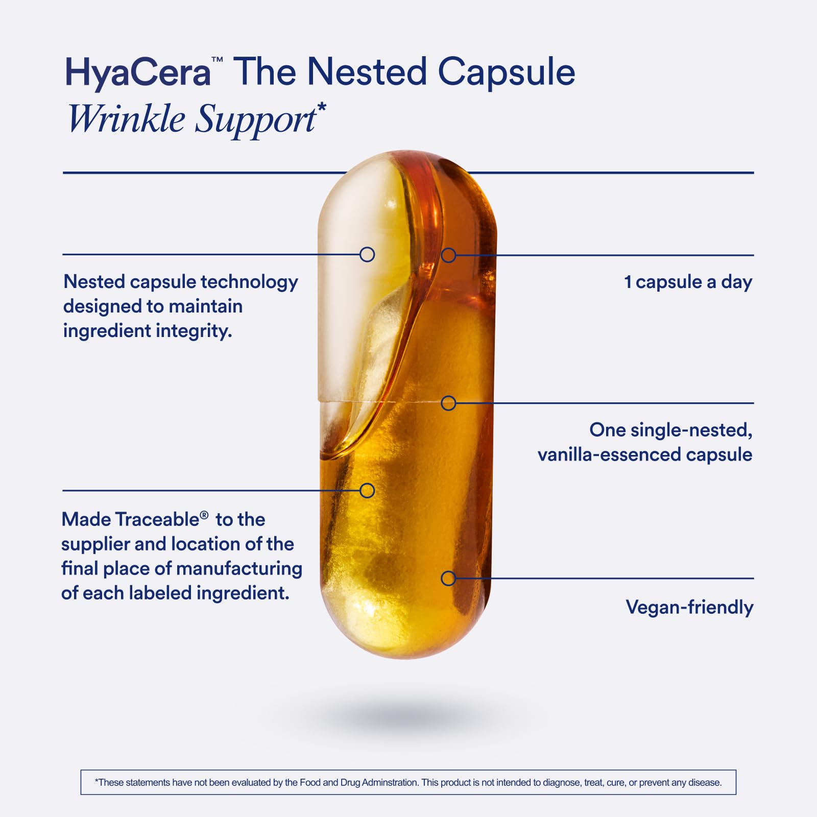 Foto 4 pulgar | Supplement Ritual Hyacera Skin Wrinkle Support, Suministro De 30 Días - Venta Internacional.