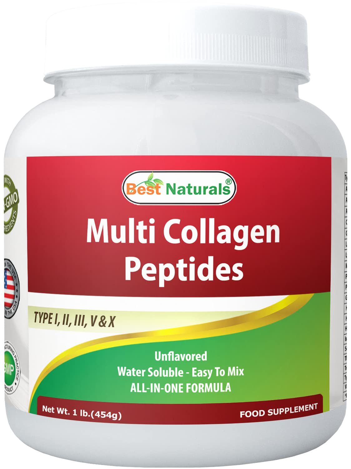 Foto 1 | Colágeno En Polvo Best Naturals Multiple Type I, Ii, Iii, V Y X - Venta Internacional.