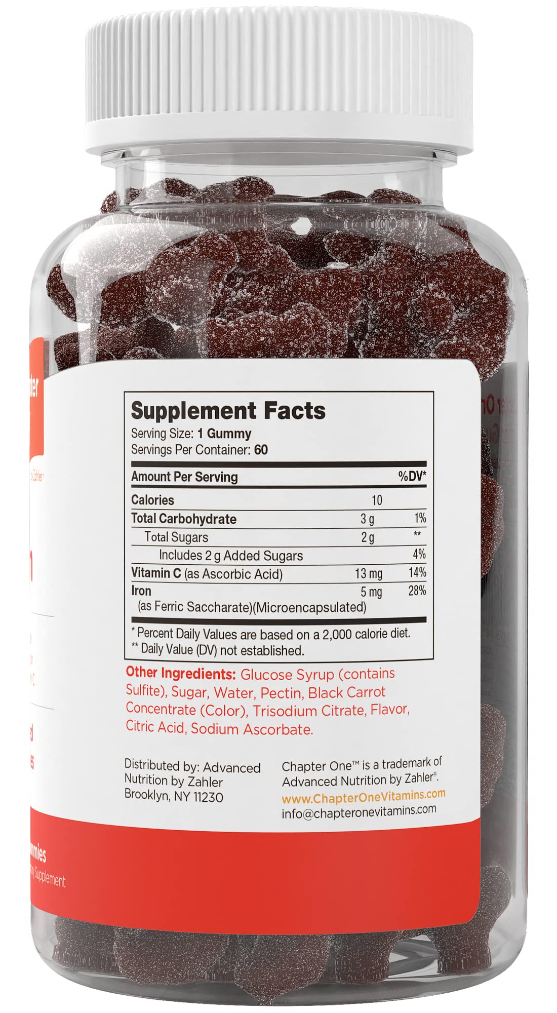 Foto 3 pulgar | Gomitas Supplement Zahler Chapter One Con Sabor A Hierro, 60 Unidades - Venta Internacional.
