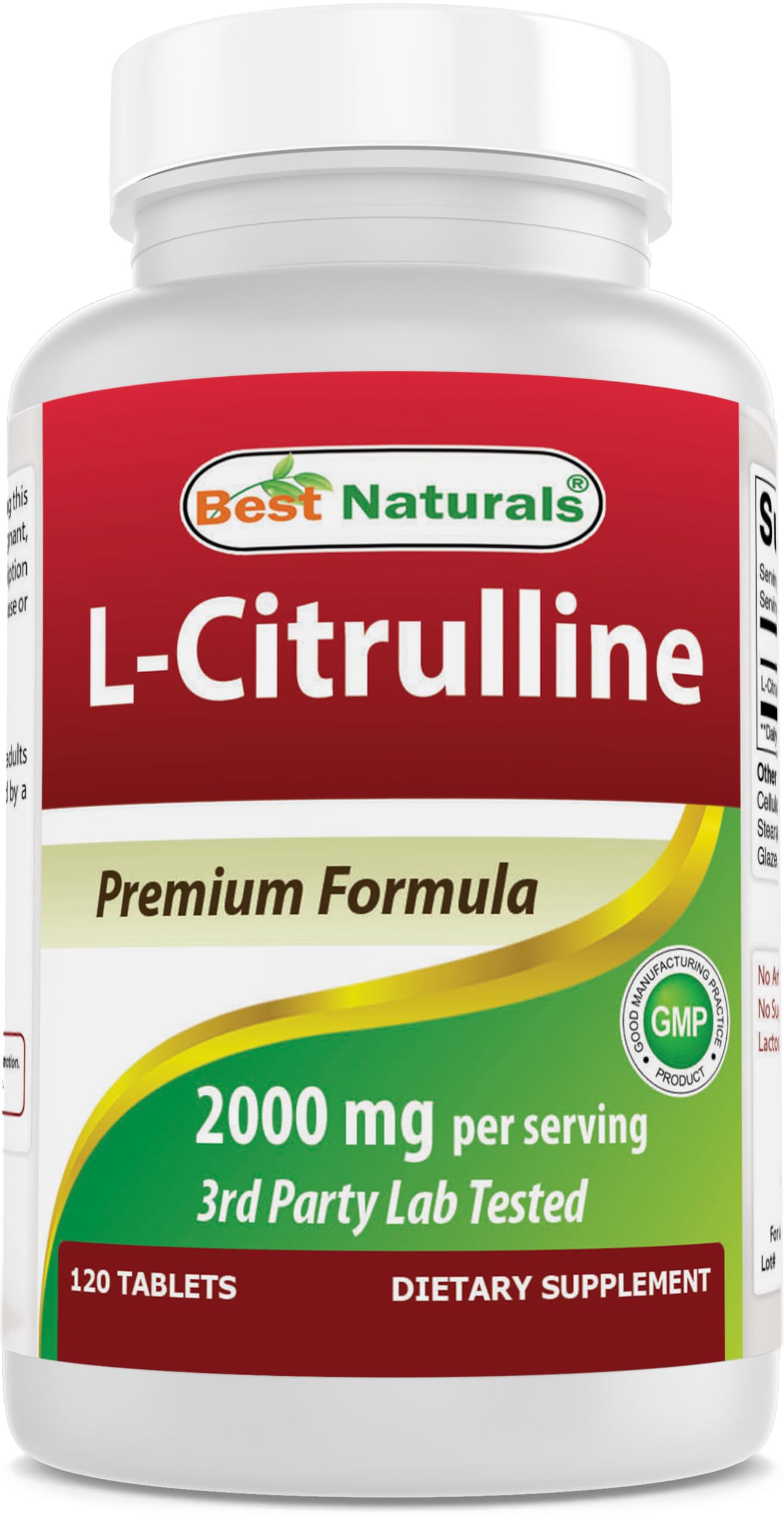 Foto 2 pulgar | Suplemento Best Naturals L-citrulina 2000 Mg 120 Comprimidos - Venta Internacional.