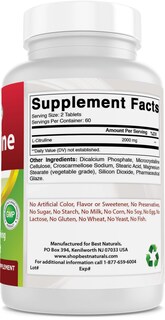 Foto 7 | Suplemento Best Naturals L-citrulina 2000 Mg 120 Comprimidos - Venta Internacional.