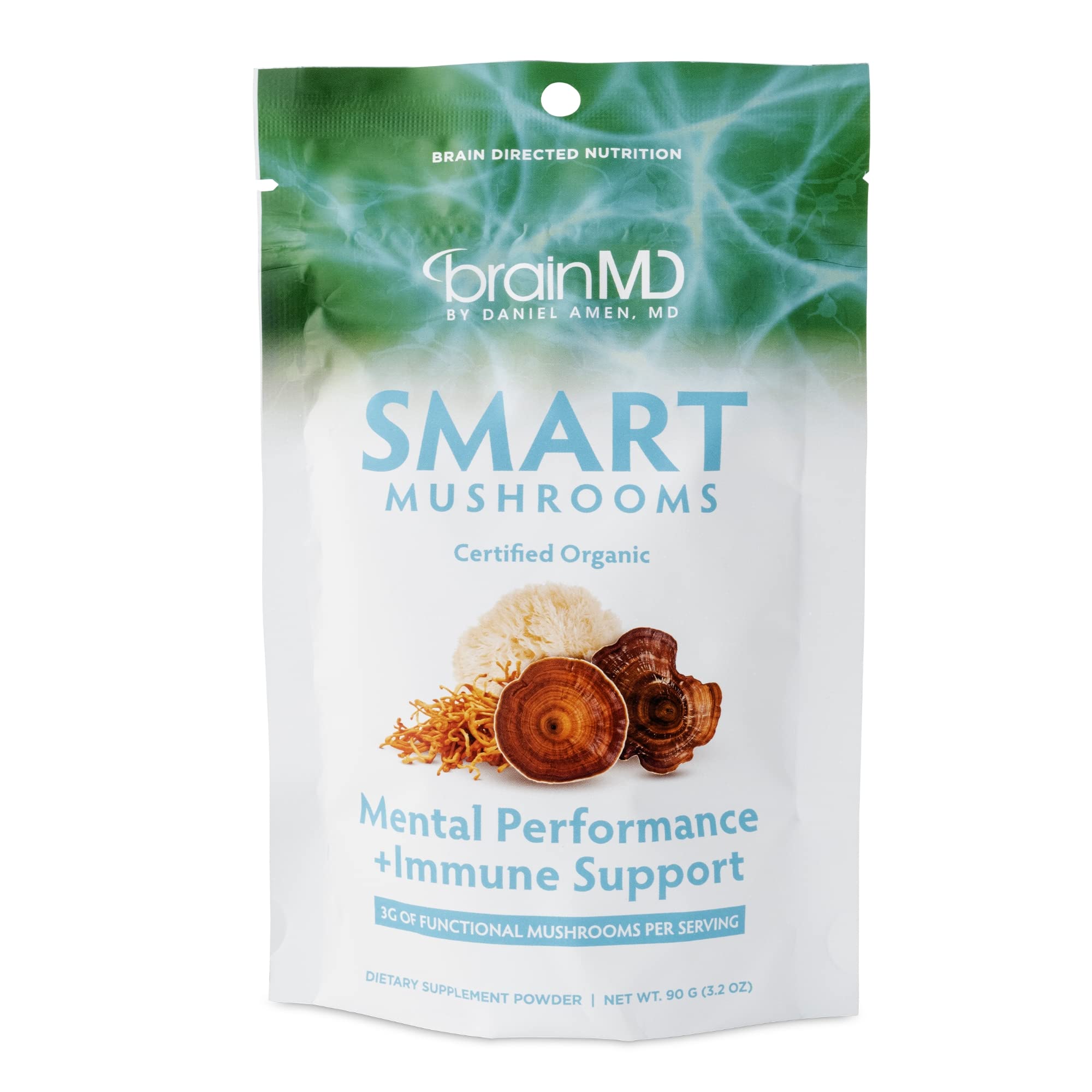 Foto 2 pulgar | Suplemento Brainmd Dr. Amen Smart Mushrooms, 90 G, Apoyo Mental - Venta Internacional.