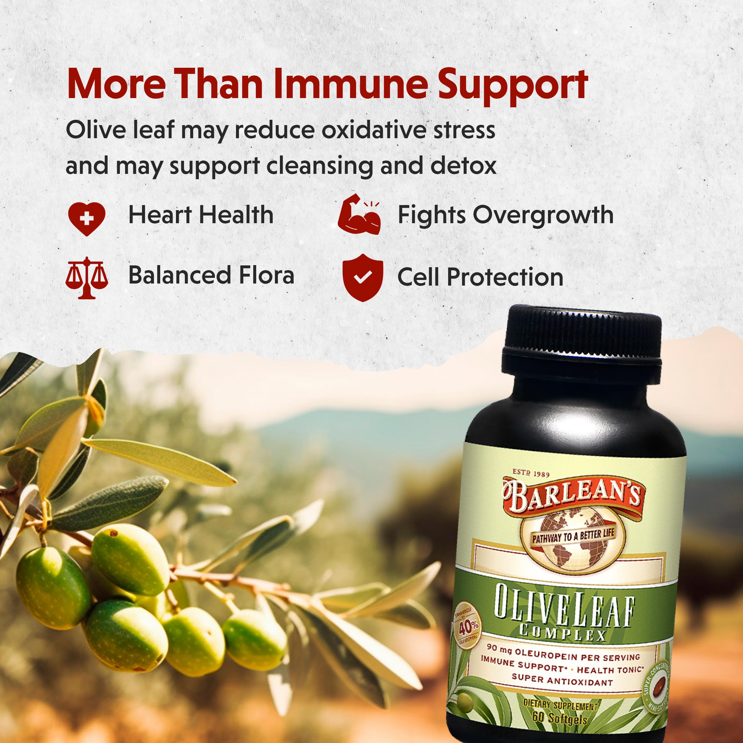 Foto 4 | Suplemento Barlean's Olive Leaf Complex 120 Cápsulas Blandas - Venta Internacional.